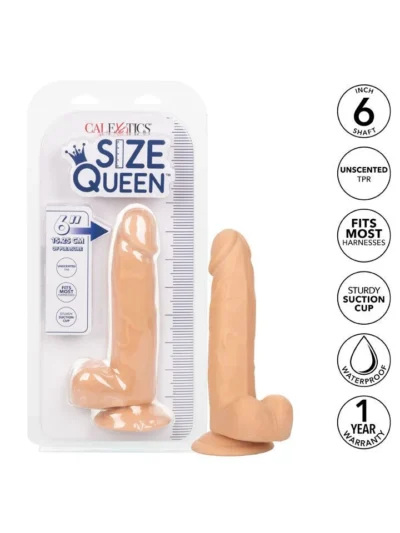 6 Inch Dildo Realistic Cock with Balls & Suction Cup Base - Ivory