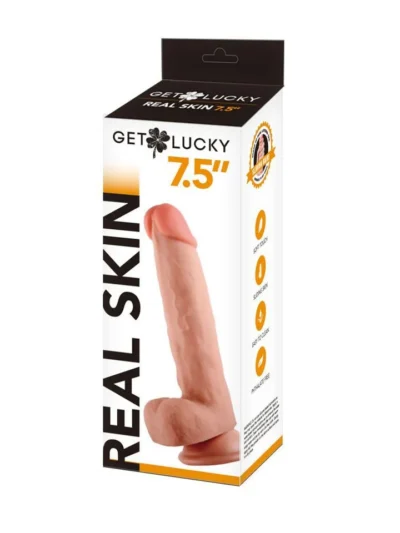 7.5 Inch Mega Dildo Realistic Cock with Balls Suction Cup Base