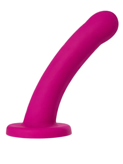 7 Inch G-Spot Curved Dildo with Suction Cup Base - Plum