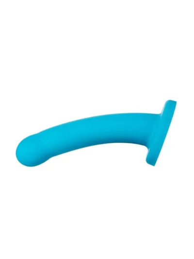 7 Inch G-Spot Curved Dildo with Suction Cup Base - Turquoise