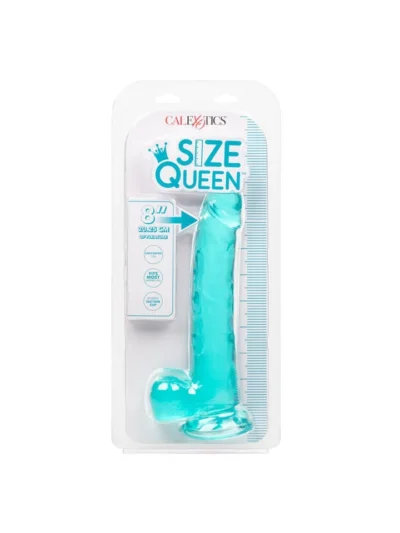 8 Inch Dildo Realistic Cock with Balls & Suction Cup Base - Blue