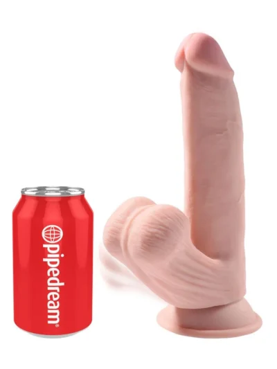 8 Inch Dong Realistic Cock with Swinging Balls & Suction Cup
