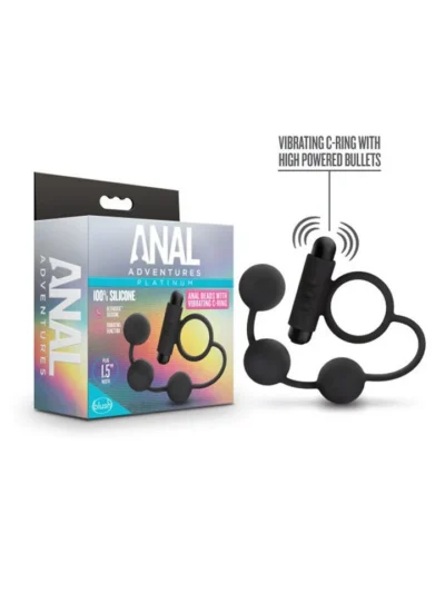 Anal Beads with Vibrating Cockring & 1-Function Vibrating Bullet