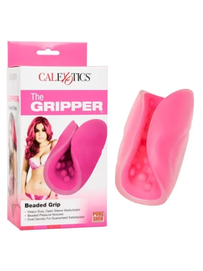Beaded grip male masturbation sleeve the gripper - pink