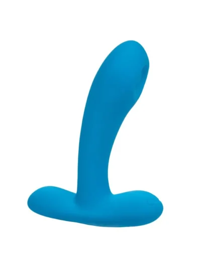 Bulbous G-spot Tip Pulsing Anal Vibrator with Remote - Blue