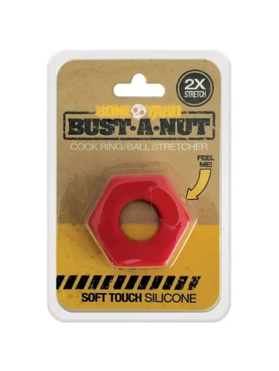 Bust a Nut Cock Ring Soft Silicone With Thick Girth Durability - Red