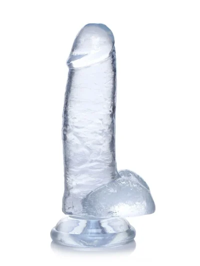 Clear 8 Inch Dildo With Suction Cup Harness Compatible