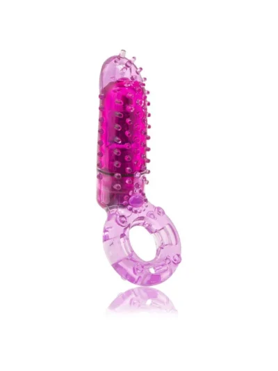 Clitoral Stimulator Vibrating Cock Ring with Vibrating Bullet Purple