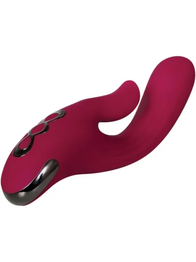 Clitoris Double Motor Vibrator Creamy Smooth Silicone - Red Dream