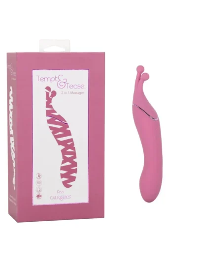 Dual Sided Clit & Vaginal Vibrator with G-spot Tip Tempt & Tease Kiss