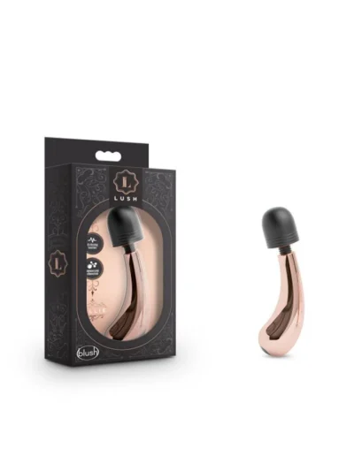 Elegant Mini Wand Massager with Curved Handle - Rose Gold