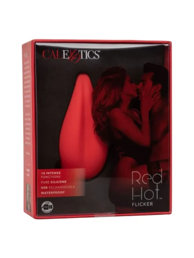 Ergonomically Curved Tip Clit Vibrator Sex Toy Red Hot Flicker
