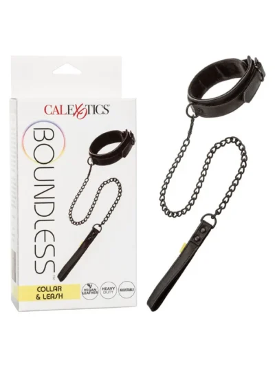 Fetish Toy Boundless Collar & Leash Double Padded For Comfort