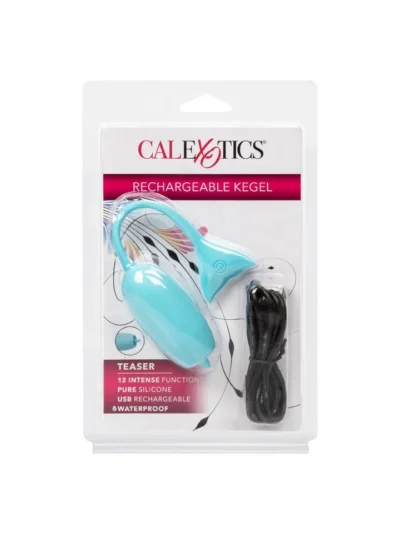 Kegel Teaser with 12 Functions Vibrating Flickering Action - Blue