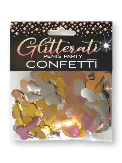 Metallic Penis Bachelorette Party Confetti Glitterati