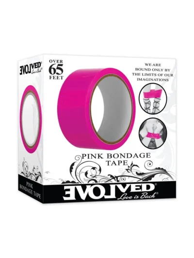 Pink Bondage Tape Smooth Glossy PVC Vinyl Non Residue