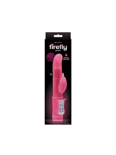 Rabbit Vibrator Vagina & Clit Stimulator Glow-In-The-Dark Pink