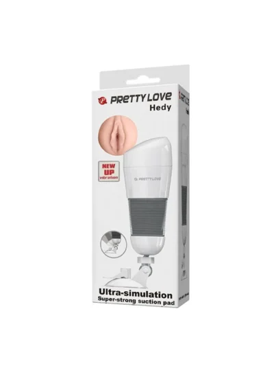 Realistic Vagina Masturbation Sleeve with Suction Pad - White