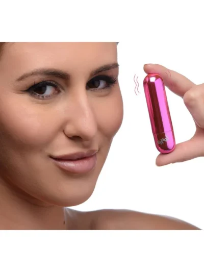 Rechargeable Vibrating Metallic Bullet Powerful Vibration - Pink
