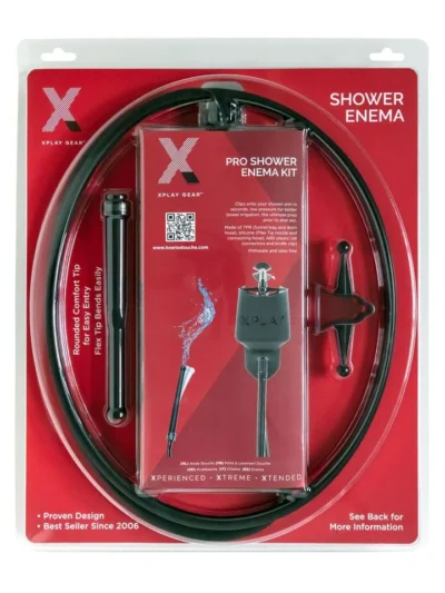 Shower Enema Kit 8 Inch Nozzle with Rounded Comfort Tip - Xplay