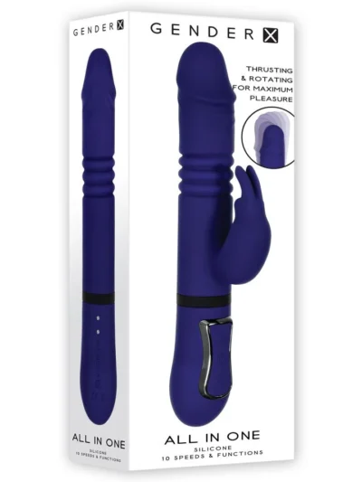 Silky Smooth Rabit Vibrator With Rotating Shaft Beads - All in One