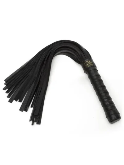 Small Faux Leather Flogger with Black & Gold Storage Bag Fifty Shades