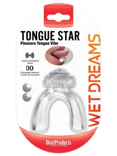 Tongue Star Orgasmic Vibrator For Oral Pleasure - Clear