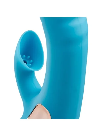 Tri-function g-spot rabbit vibrator with clitoral suction feature