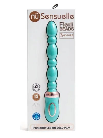 Vibrating Anal Beads Anal Stimulator Homme Flexii - Electric Blue