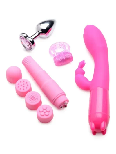 Vibtrator And Anal Plug Passion Deluxe Heart Kit For Couples