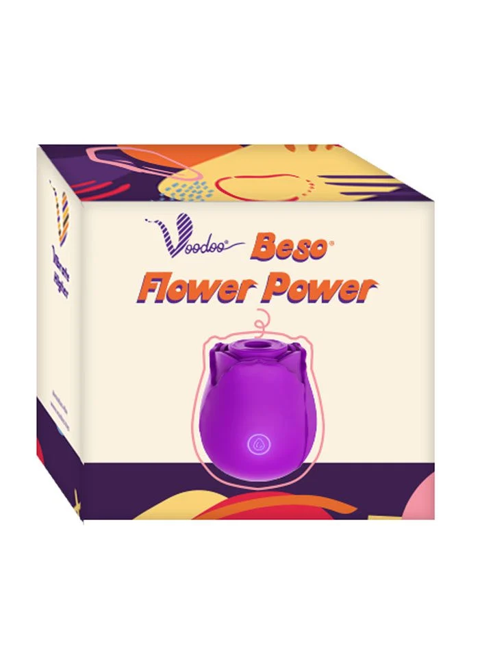 Voodoo beso flower clit sucking vibrator clit stimulator - purple