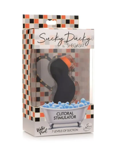 Clitoral stimulator vibrator sucky ducky silicone - black