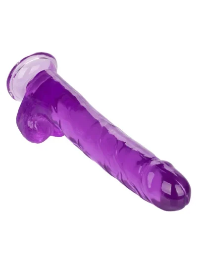 10 inch Realistic Dildo Suction Cup Based Cock with Balls - Purple