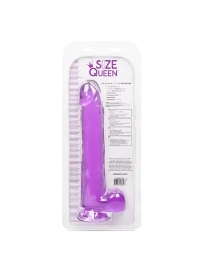 10 inch Realistic Dildo Suction Cup Based Cock with Balls - Purple