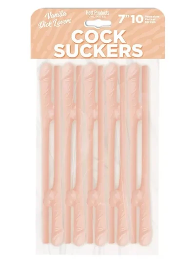 10 Straws Vanilla Pecker Cock Suckers Bachelorette Party Supplies