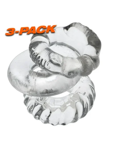 3-Pack Boner Penis Rings Stronger Erection Cock Rings - Clear