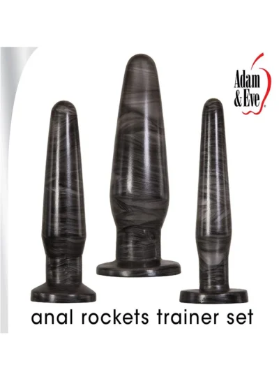 3-Piece Anal Plug Set with Suction Cup Based Anal Training Kit