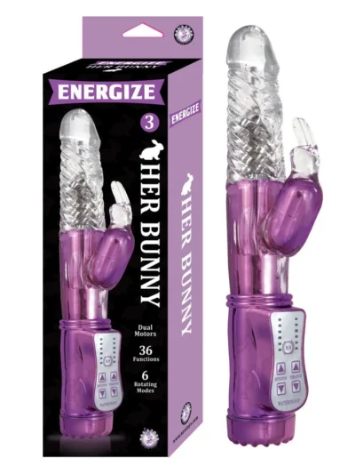 36 Functions Thick Vibrator Dual Motors Energize Her Bunny