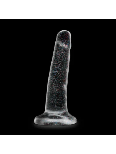 5.5 Inch Dildo Sparkling Glitter Dong with Suction Cup Base - Clear