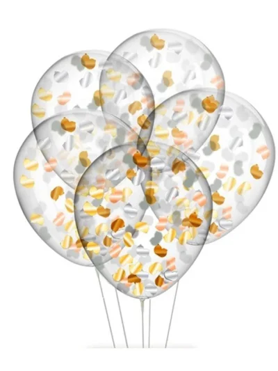 5 Pack Ballons with Glitterati Boobie Confetti Party Supplies