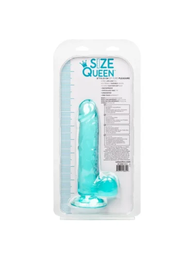 6 inch Realistic Dildo Suction Cup Based Cock with Balls - Blue
