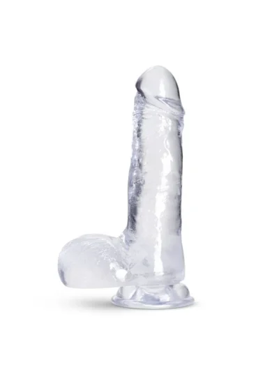7 Inch Dildo With Suction Cup B Yours Plus - Rock N Roll - Clear
