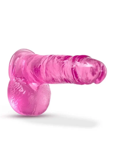 7 Inch Dildo With Suction Cup B Yours Plus - Rock N Roll - Pink