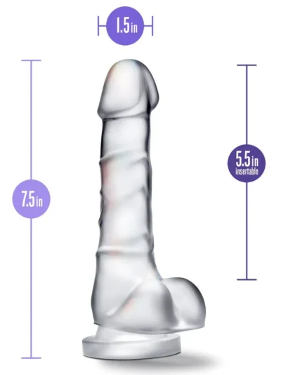 7 Inch Realistic Suction Mounted Dildo with Balls B Yours Diamond