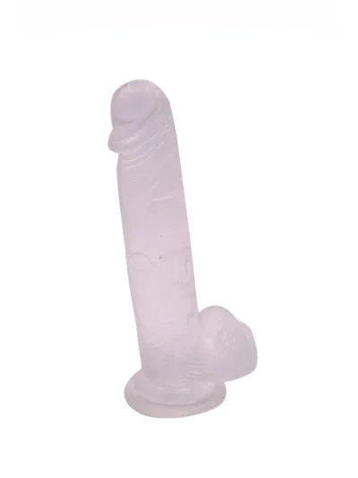 8. 5 inch glitter dick dildo dong with balls realistic experience