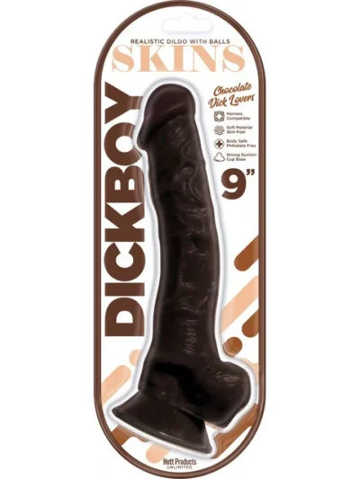 9 Inch Dildo with Balls Suction Cup Realistic Cock Chocolate Dick