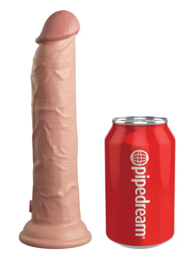 9 Inch Vibrating Silicone Dual Density Cock with Remote - Light