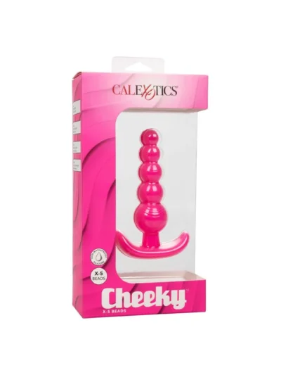Anal Probe with Flexible Beaded Shaft Anal Stimulators - Pink