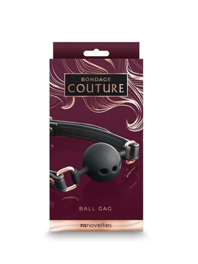 BDSM Ball Gag Role Play Bedroom Play Gear Bondage Couture - Black