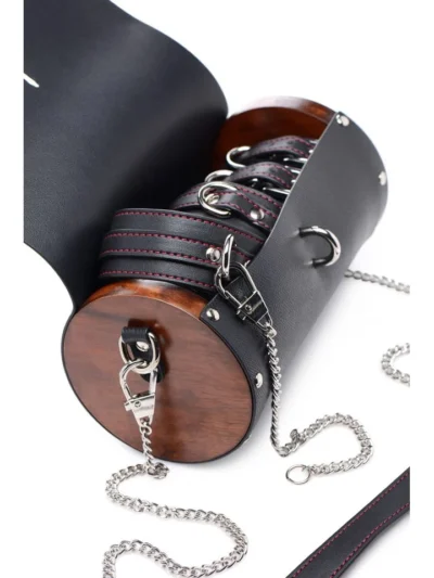 Black Bondage Set with Carrying Case Cuffs & Collars Included